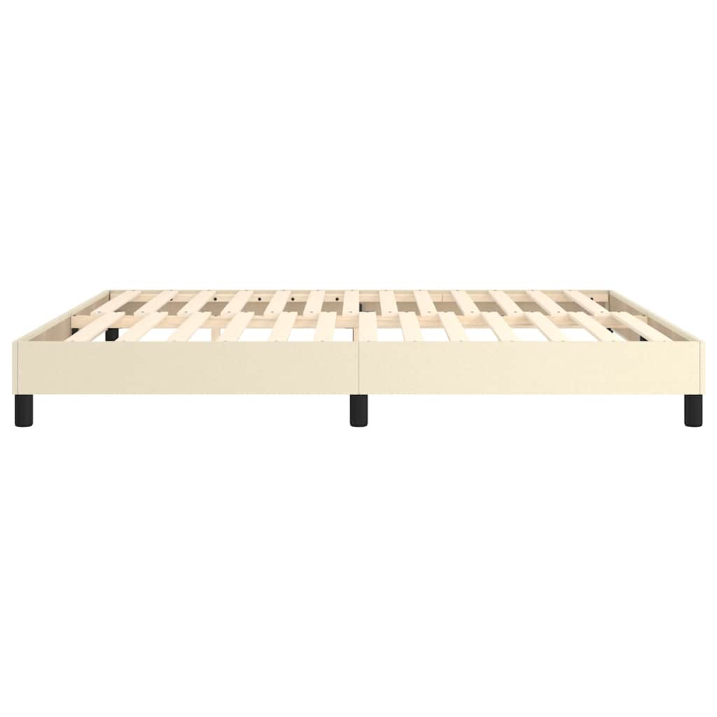 Struttura Letto a Rete a Molle Crema 160x200 cm in Similpelle