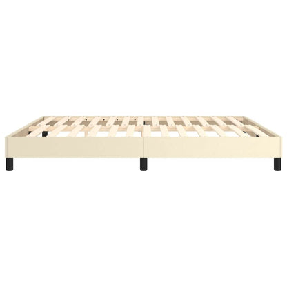 Struttura Letto a Rete a Molle Crema 160x200 cm in Similpelle
