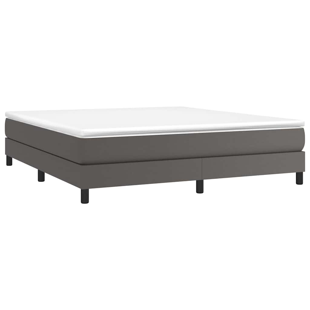 Struttura Letto a Rete a Molle Grigio 160x200 cm in Similpelle