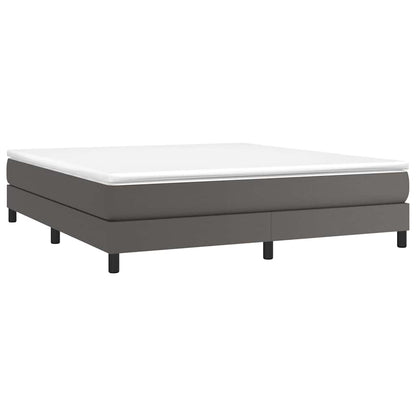 Struttura Letto a Rete a Molle Grigio 160x200 cm in Similpelle