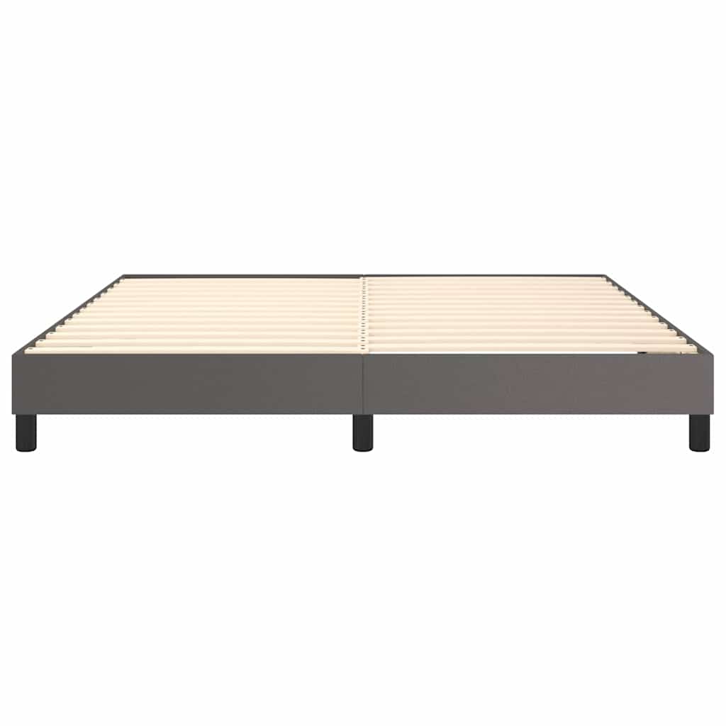 Struttura Letto a Rete a Molle Grigio 160x200 cm in Similpelle