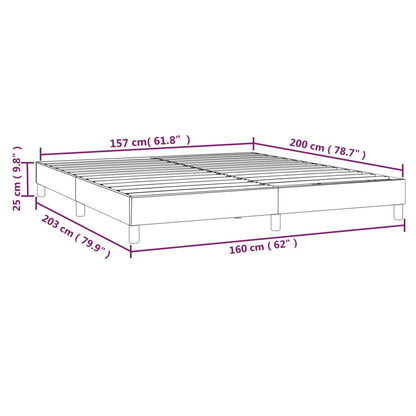 Struttura Letto a Rete a Molle Grigio 160x200 cm in Similpelle | homemem39