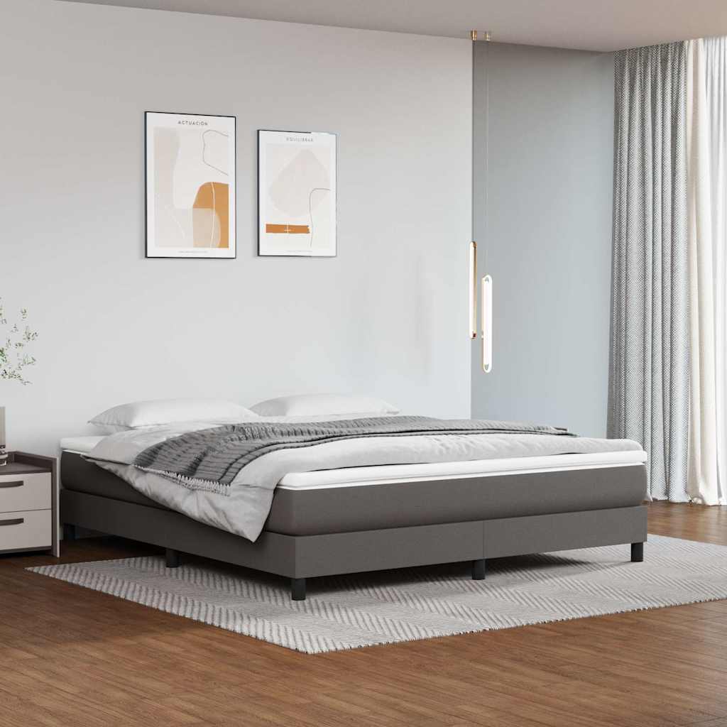 Struttura Letto a Rete a Molle Grigio 160x200 cm in Similpelle