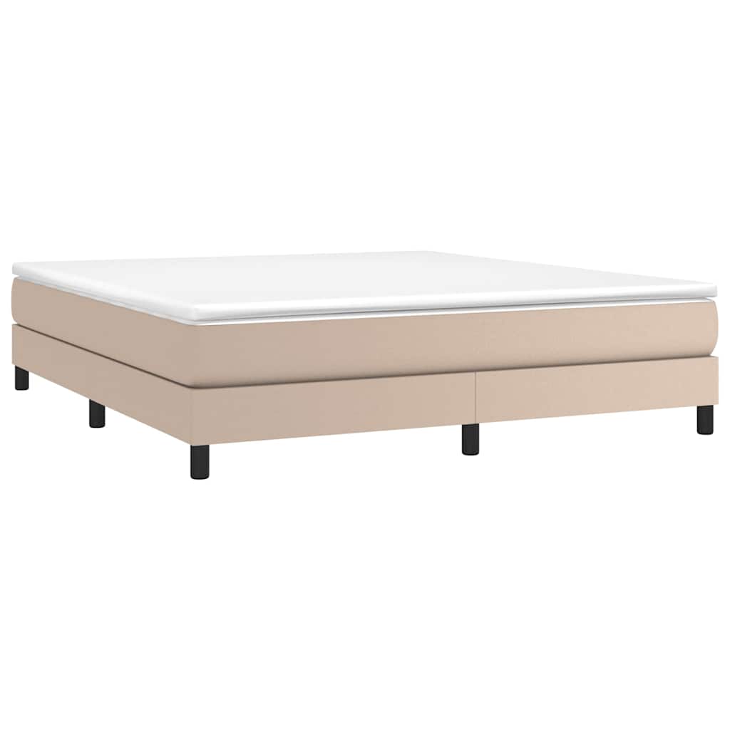 Struttura Letto a Rete a Molle Cappuccino 160x200 cm Similpelle