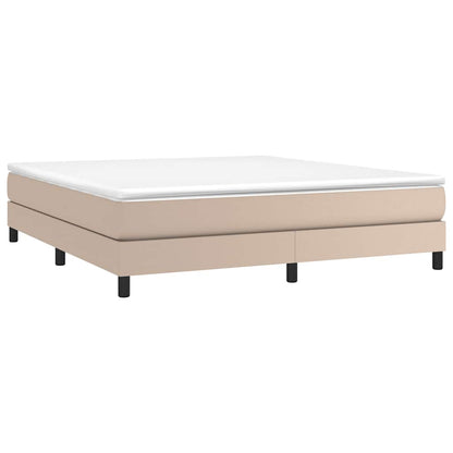 Struttura Letto a Rete a Molle Cappuccino 160x200 cm Similpelle