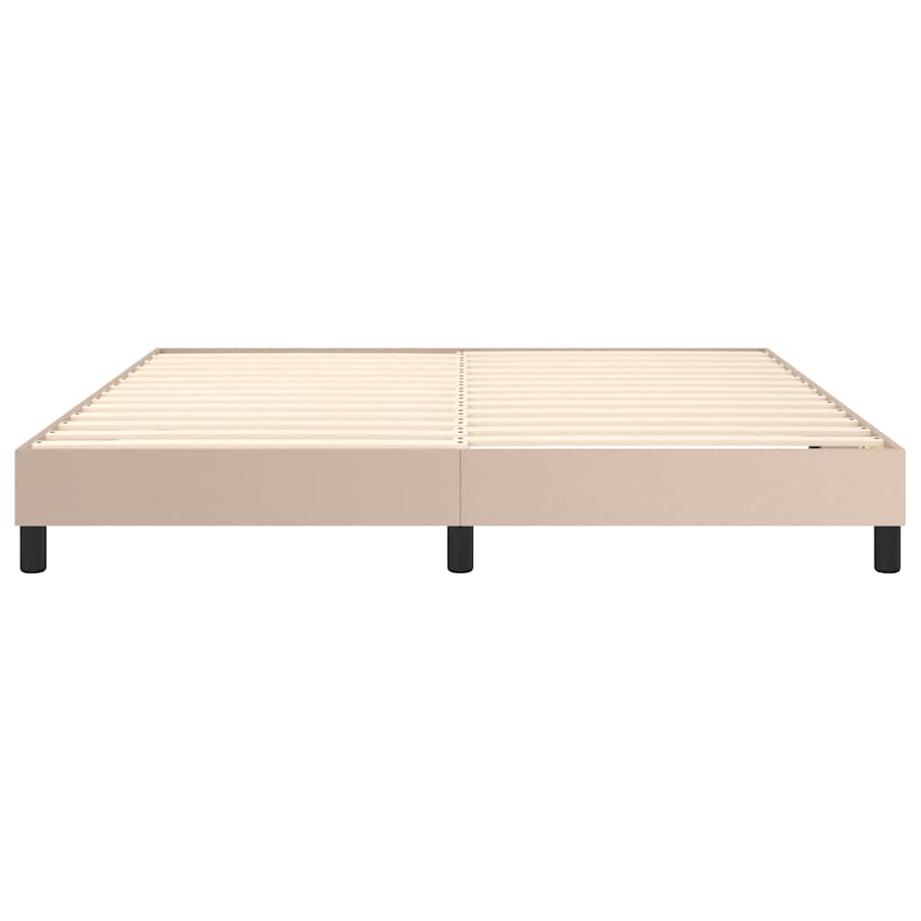 Struttura Letto a Rete a Molle Cappuccino 160x200 cm Similpelle