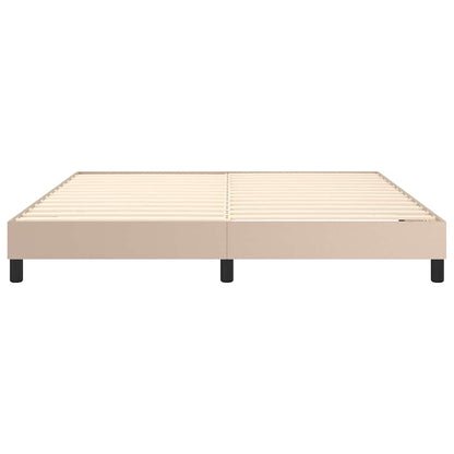 Struttura Letto a Rete a Molle Cappuccino 160x200 cm Similpelle