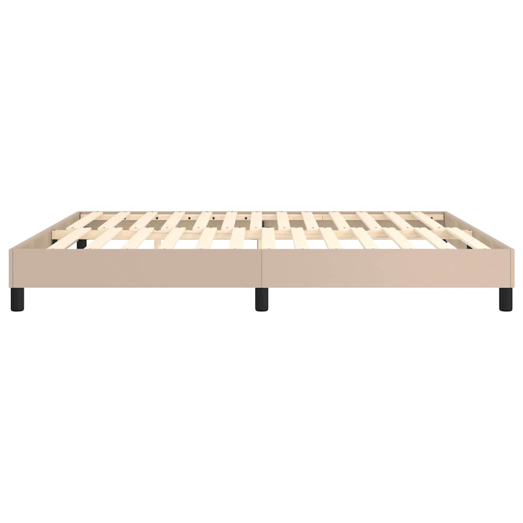 Struttura Letto a Rete a Molle Cappuccino 160x200 cm Similpelle