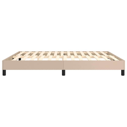 Struttura Letto a Rete a Molle Cappuccino 160x200 cm Similpelle