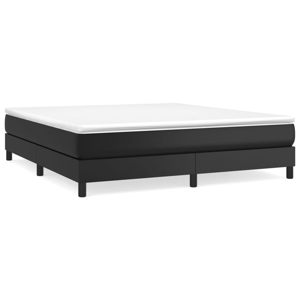 Struttura Letto a Rete a Molle Nero 180x200 cm in Similpelle | homemem39