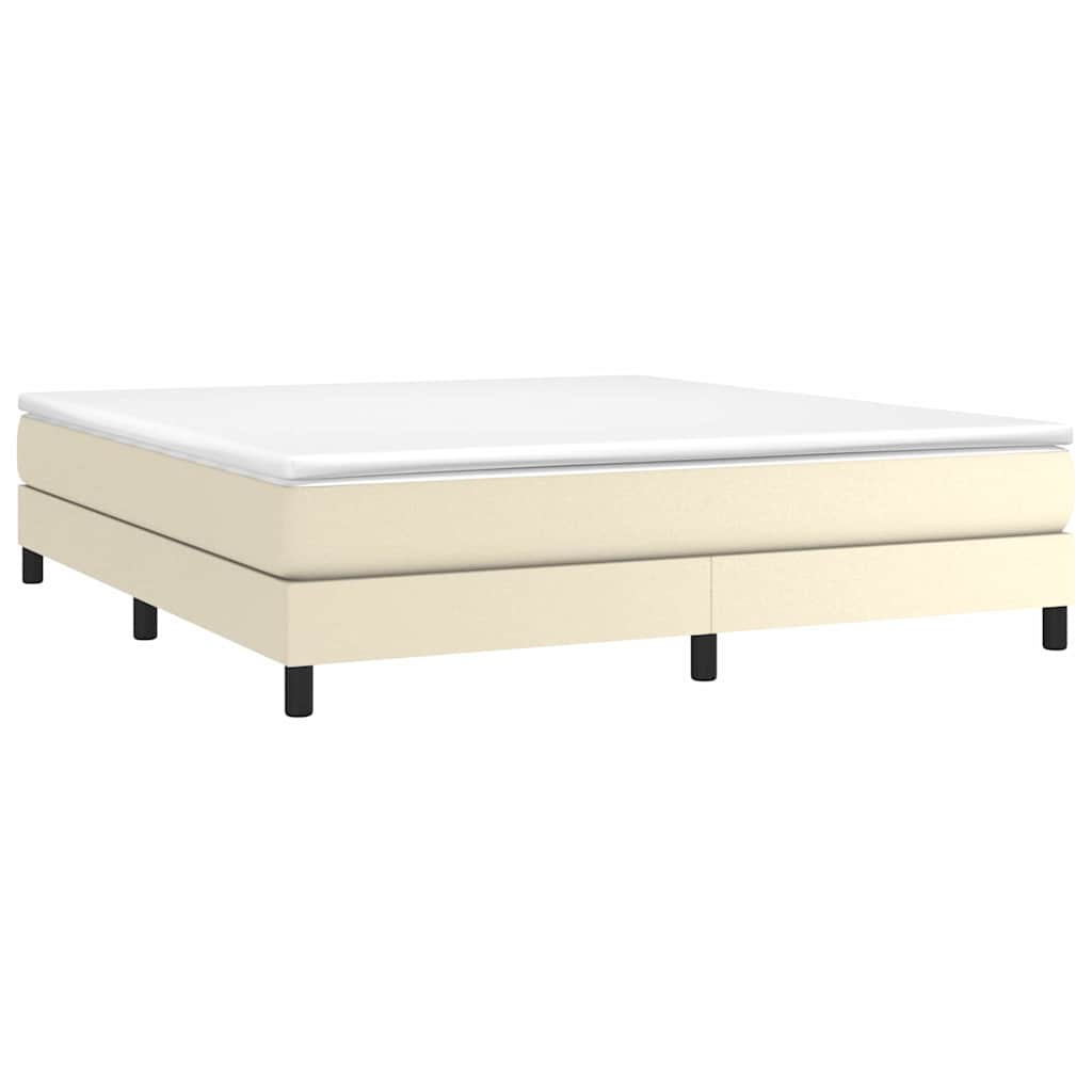 Struttura Letto a Rete a Molle Crema 180x200 cm in Similpelle