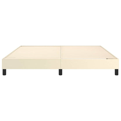 Struttura Letto a Rete a Molle Crema 180x200 cm in Similpelle
