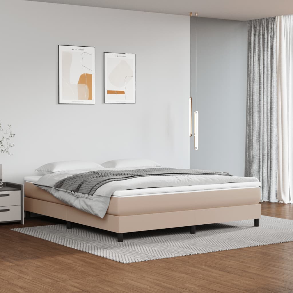 Struttura Letto a Rete a Molle Cappuccino 180x200 cm in Similpelle | homemem39