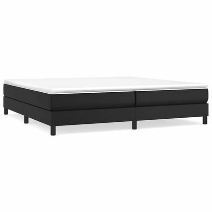 Struttura Letto a Rete a Molle Nero 200x200 cm in Similpelle
