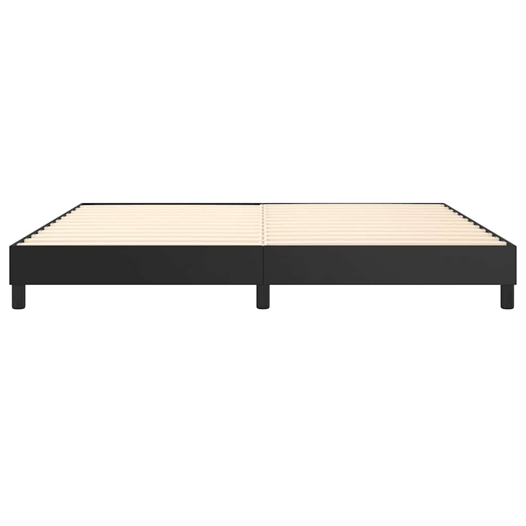 Struttura Letto a Rete a Molle Nero 200x200 cm in Similpelle