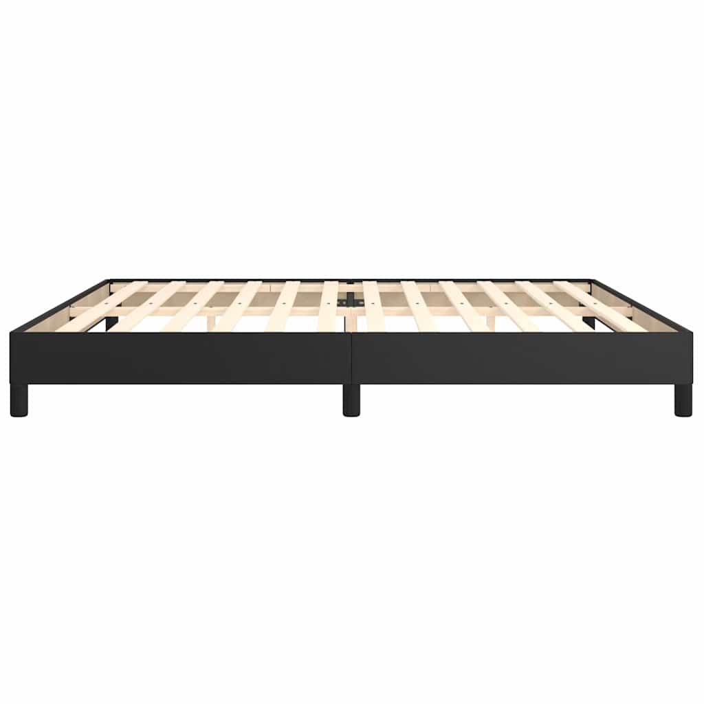 Struttura Letto a Rete a Molle Nero 200x200 cm in Similpelle