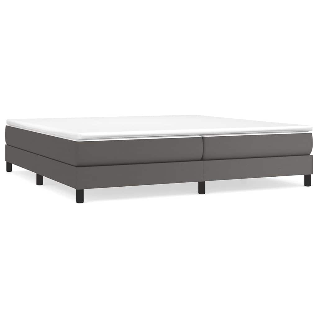 Struttura Letto a Rete a Molle Grigio 200x200 cm in Similpelle