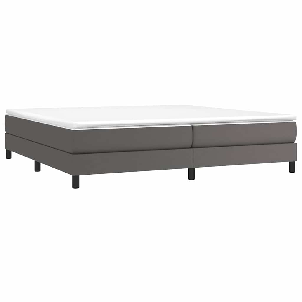 Struttura Letto a Rete a Molle Grigio 200x200 cm in Similpelle