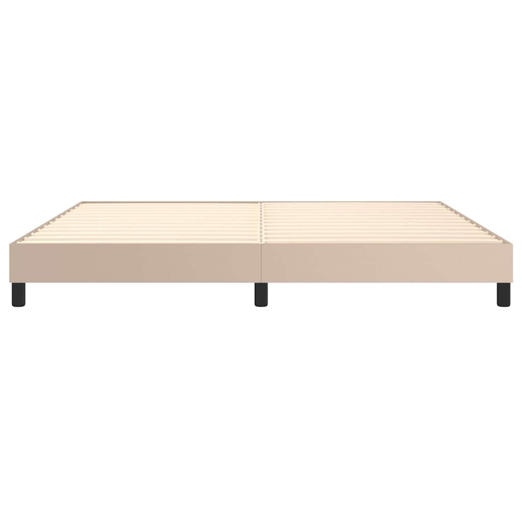 Struttura Letto a Rete a Molle Cappuccino 200x200 cm Similpelle