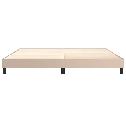 Struttura Letto a Rete a Molle Cappuccino 200x200 cm Similpelle