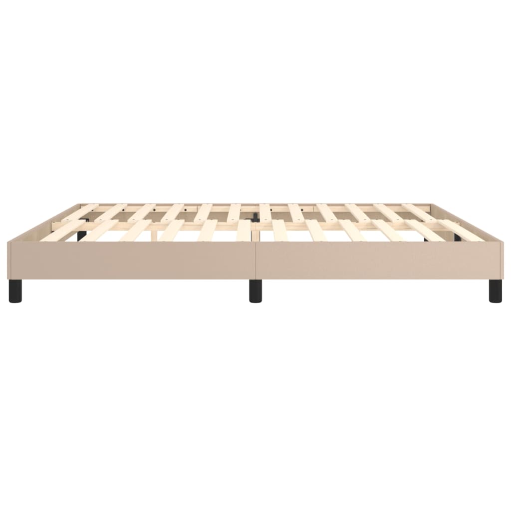 Struttura Letto a Rete a Molle Cappuccino 200x200 cm in Similpelle | homemem39