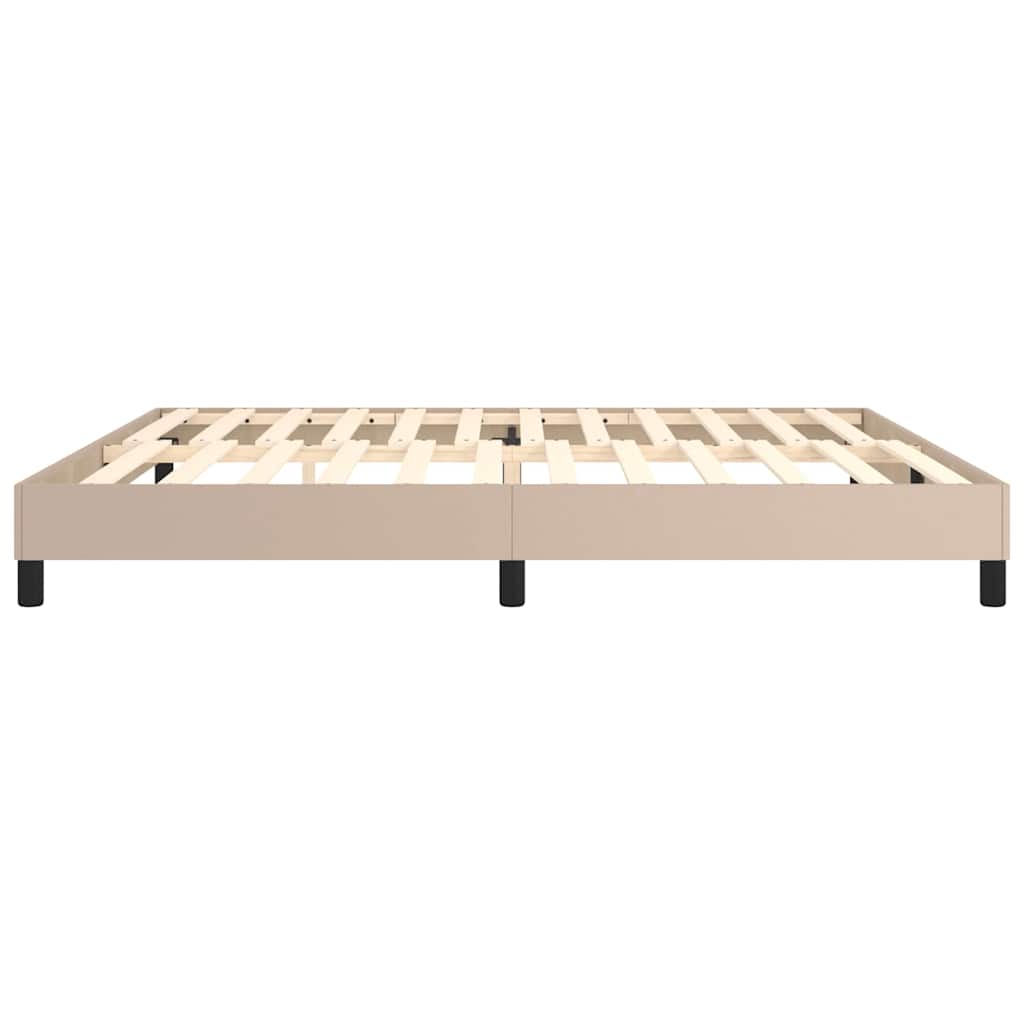 Struttura Letto a Rete a Molle Cappuccino 200x200 cm Similpelle