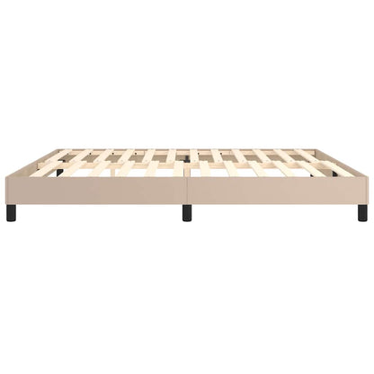 Struttura Letto a Rete a Molle Cappuccino 200x200 cm Similpelle