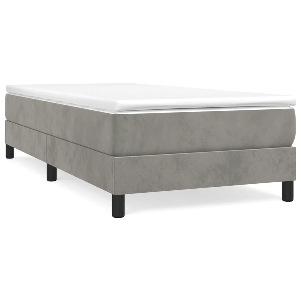 Struttura Letto a Rete a Molle Grigio Chiaro 80x200 cm Velluto | homemem39