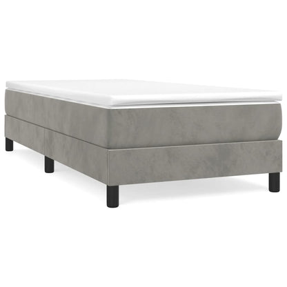 Struttura Letto a Rete a Molle Grigio Chiaro 80x200 cm Velluto | homemem39