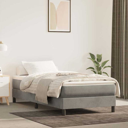 Struttura Letto a Rete a Molle Grigio Chiaro 80x200 cm Velluto