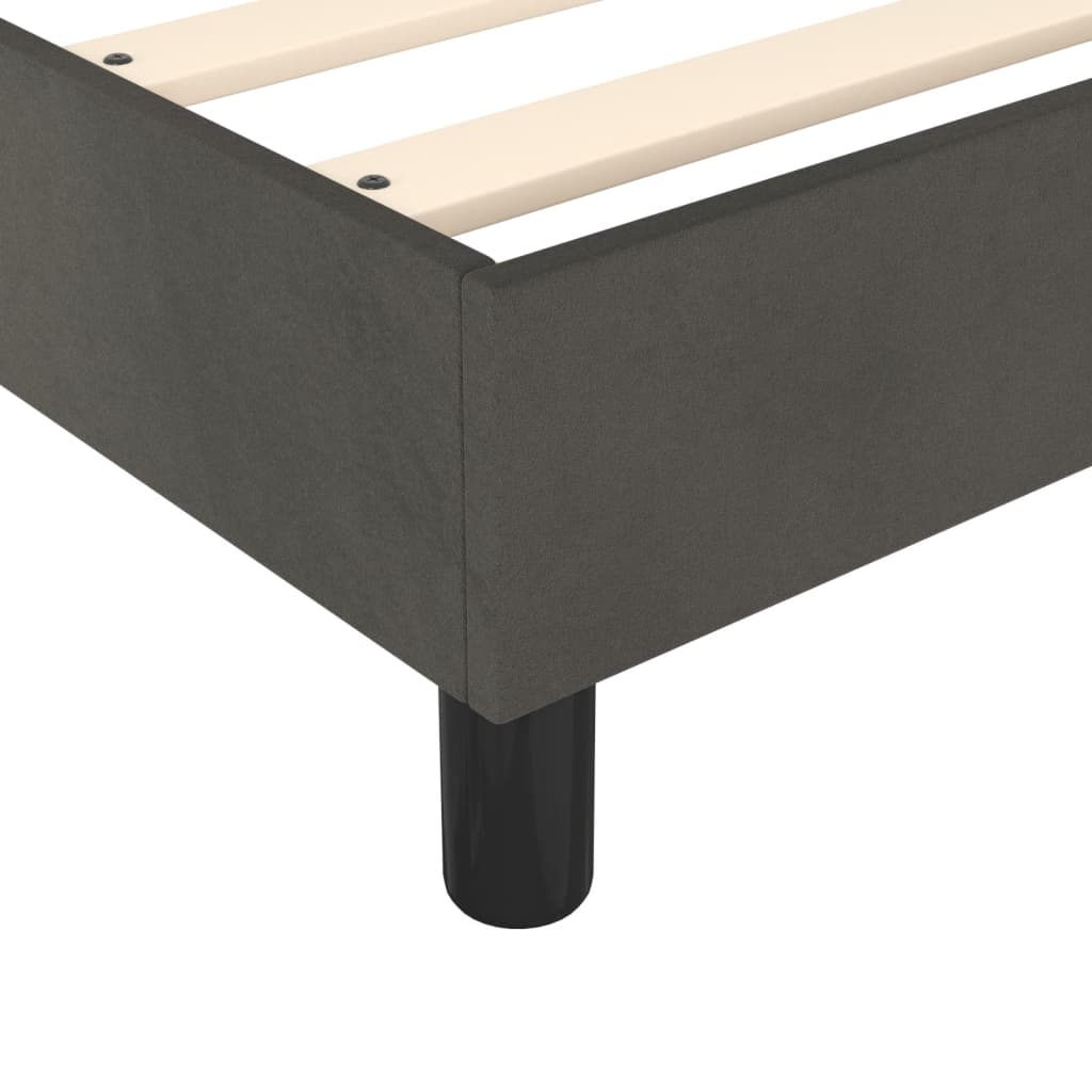 Struttura Letto a Rete a Molle Grigio Scuro 80x200 cm Velluto | homemem39
