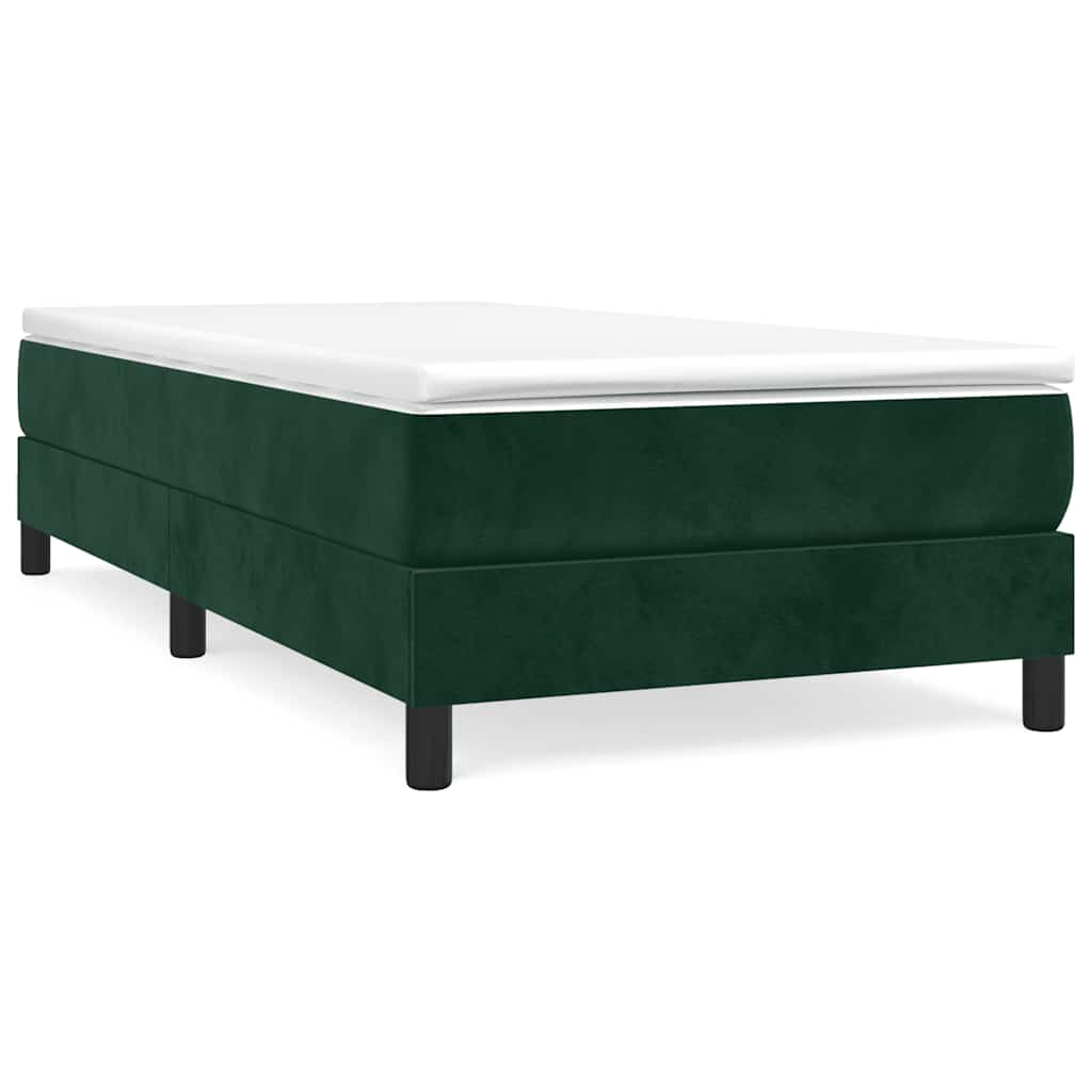 Struttura Letto a Rete a Molle Verde Scuro 80x200 cm in Velluto | homemem39