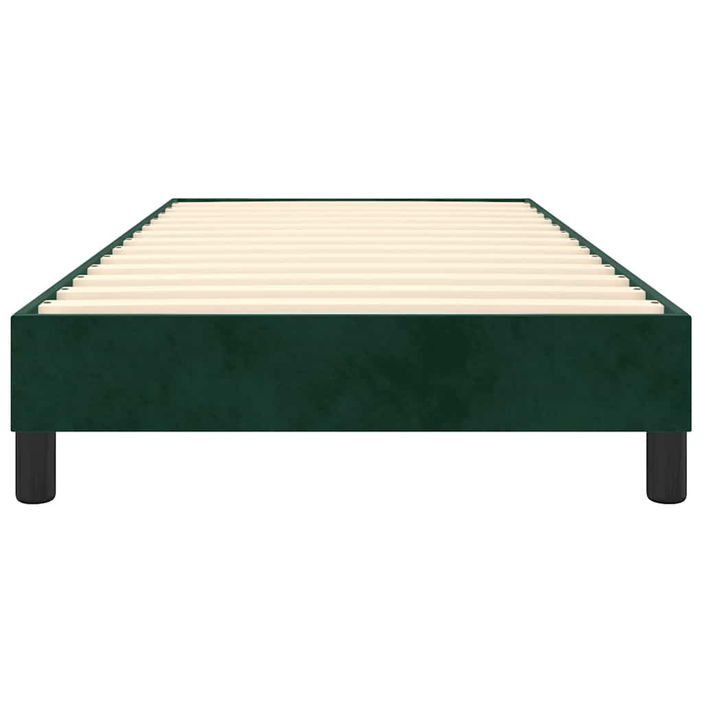 Struttura Letto a Rete a Molle Verde Scuro 80x200 cm in Velluto | homemem39