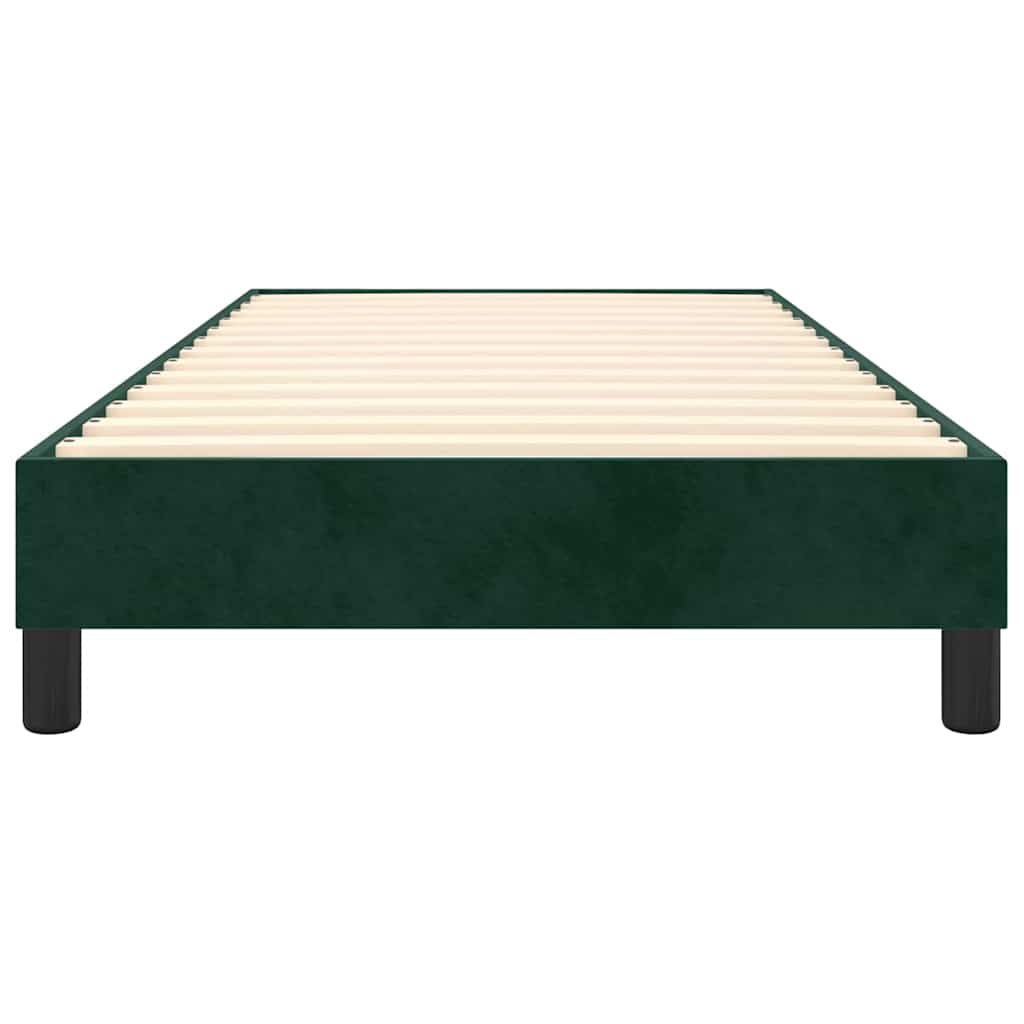 Struttura Letto a Rete a Molle Verde Scuro 80x200 cm in Velluto