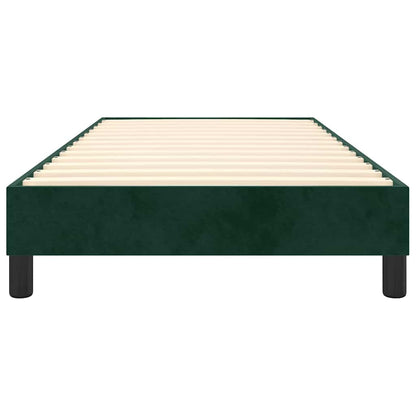 Struttura Letto a Rete a Molle Verde Scuro 80x200 cm in Velluto