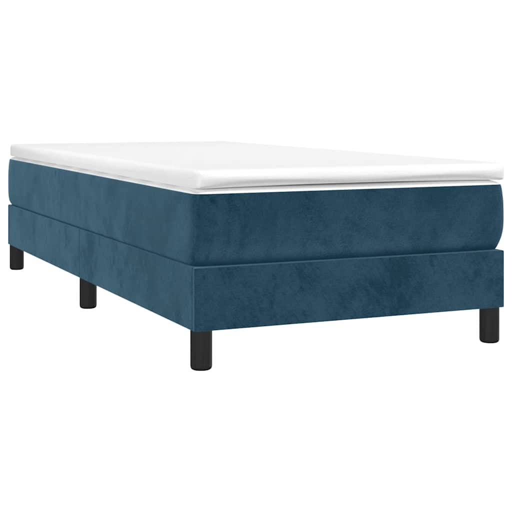 Struttura Letto a Rete a Molle Blu Scuro 80x200 cm in Velluto | homemem39