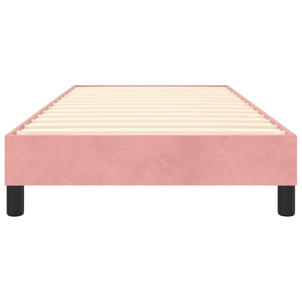 Struttura Letto a Rete a Molle Rosa 80x200 cm in Velluto | homemem39