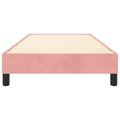 Struttura Letto a Rete a Molle Rosa 80x200 cm in Velluto | homemem39