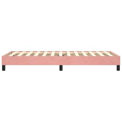 Struttura Letto a Rete a Molle Rosa 80x200 cm in Velluto | homemem39