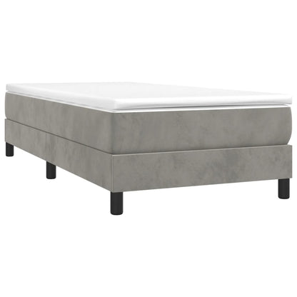 Struttura Letto a Rete a Molle Grigio Chiaro 90x190 cm Velluto | homemem39
