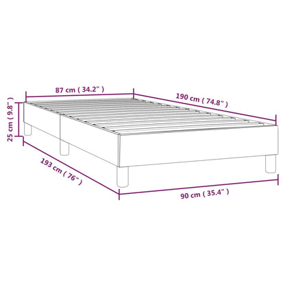 Struttura Letto a Rete a Molle Grigio Chiaro 90x190 cm Velluto | homemem39
