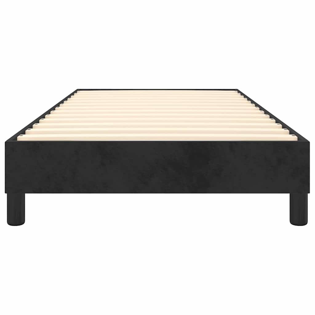 Struttura Letto a Rete a Molle Nero 90x190 cm in Velluto