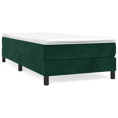 Struttura Letto a Rete a Molle Verde Scuro 90x190 cm in Velluto | homemem39