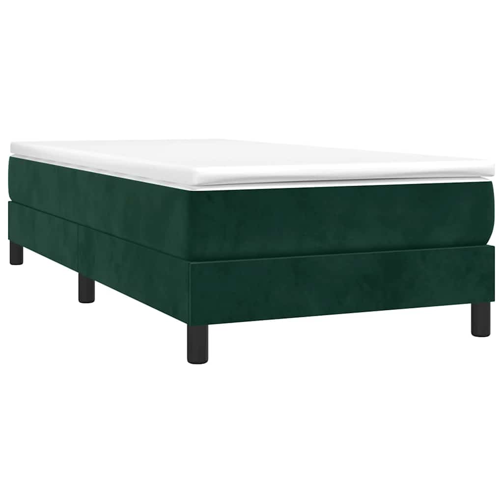 Struttura Letto a Rete a Molle Verde Scuro 90x190 cm in Velluto | homemem39