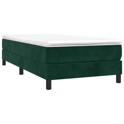 Struttura Letto a Rete a Molle Verde Scuro 90x190 cm in Velluto | homemem39