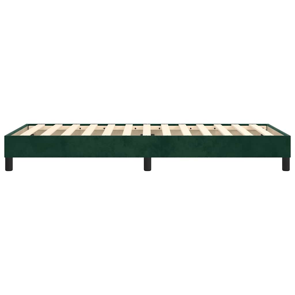 Struttura Letto a Rete a Molle Verde Scuro 90x190 cm in Velluto | homemem39