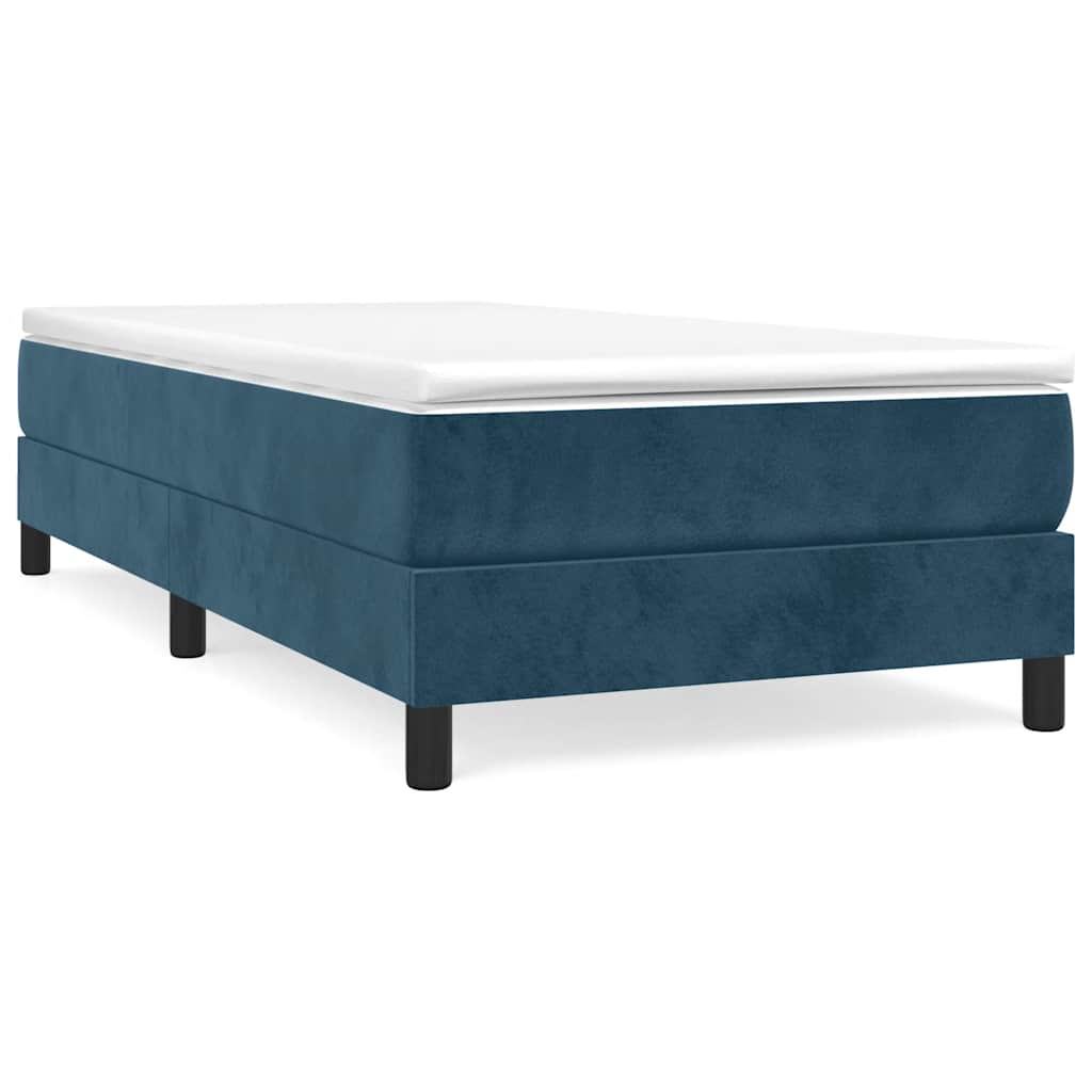 Struttura Letto a Rete a Molle Blu Scuro 90x190 cm in Velluto | homemem39