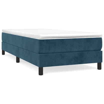 Struttura Letto a Rete a Molle Blu Scuro 90x190 cm in Velluto | homemem39