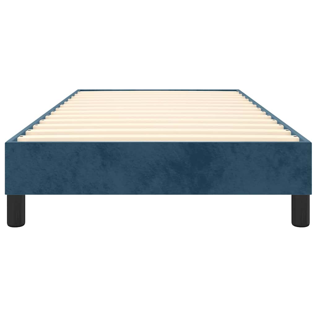 Struttura Letto a Rete a Molle Blu Scuro 90x190 cm in Velluto | homemem39