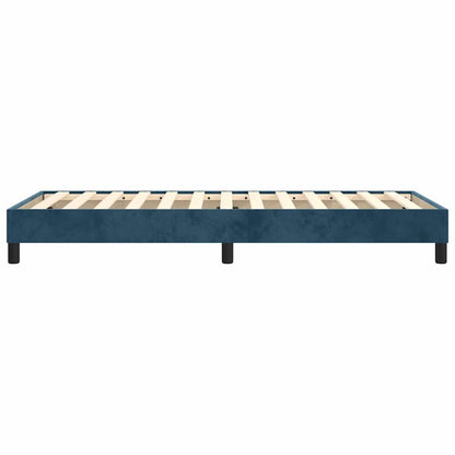 Struttura Letto a Rete a Molle Blu Scuro 90x190 cm in Velluto